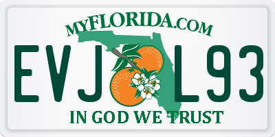 FL license plate EVJL93
