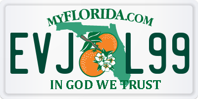 FL license plate EVJL99