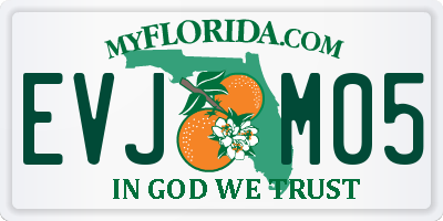 FL license plate EVJM05