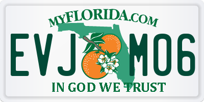 FL license plate EVJM06