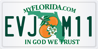 FL license plate EVJM11