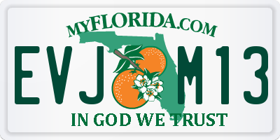 FL license plate EVJM13