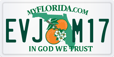 FL license plate EVJM17