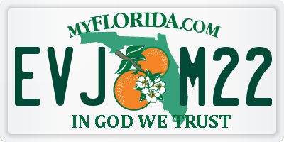 FL license plate EVJM22