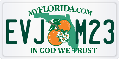 FL license plate EVJM23