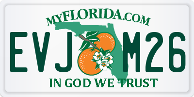 FL license plate EVJM26
