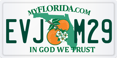 FL license plate EVJM29