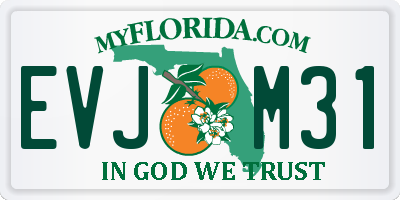 FL license plate EVJM31