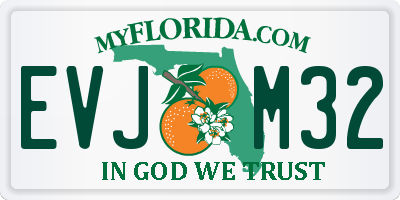 FL license plate EVJM32