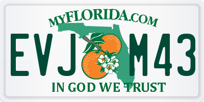 FL license plate EVJM43