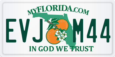FL license plate EVJM44