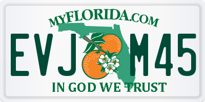 FL license plate EVJM45