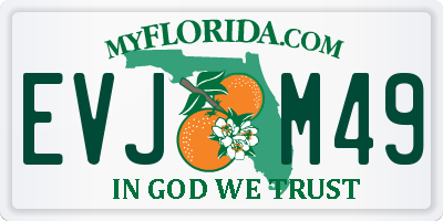 FL license plate EVJM49