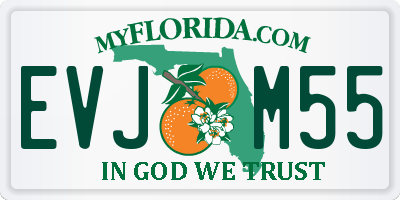 FL license plate EVJM55