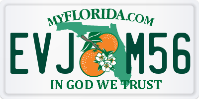 FL license plate EVJM56
