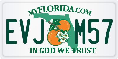 FL license plate EVJM57