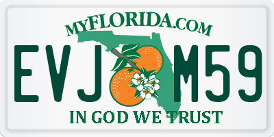 FL license plate EVJM59