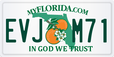 FL license plate EVJM71