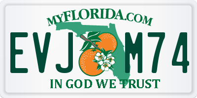 FL license plate EVJM74