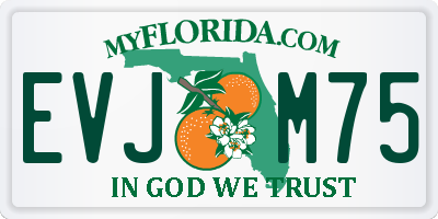 FL license plate EVJM75