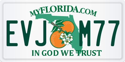 FL license plate EVJM77