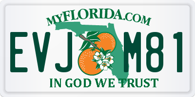 FL license plate EVJM81