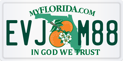 FL license plate EVJM88