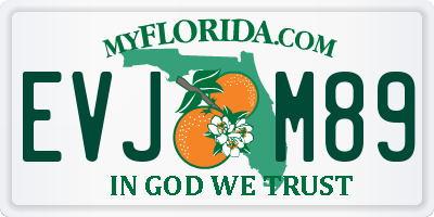 FL license plate EVJM89
