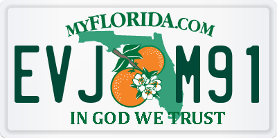 FL license plate EVJM91
