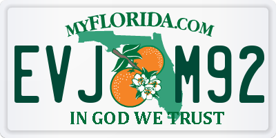 FL license plate EVJM92