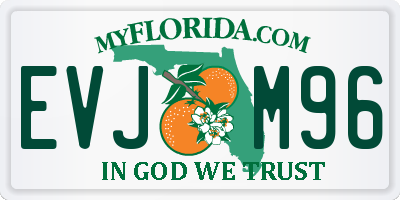 FL license plate EVJM96