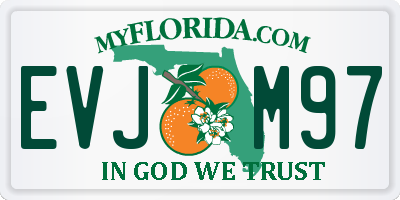 FL license plate EVJM97
