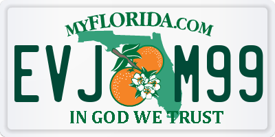 FL license plate EVJM99