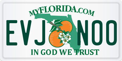 FL license plate EVJN00
