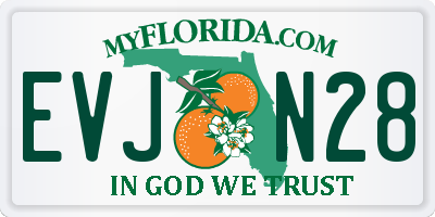 FL license plate EVJN28