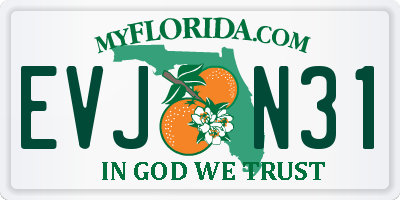 FL license plate EVJN31
