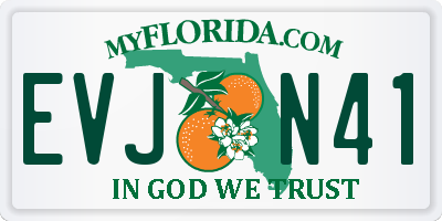 FL license plate EVJN41