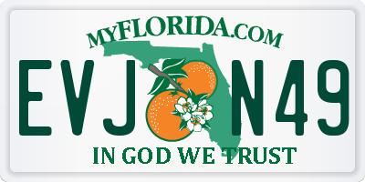 FL license plate EVJN49
