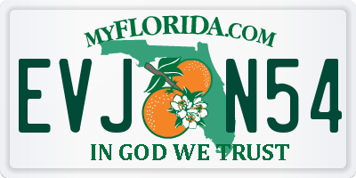 FL license plate EVJN54