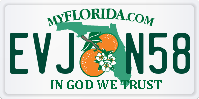 FL license plate EVJN58