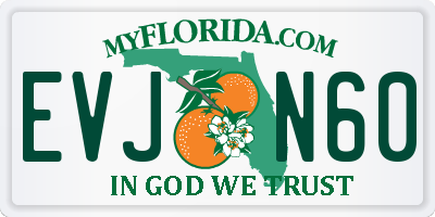 FL license plate EVJN60
