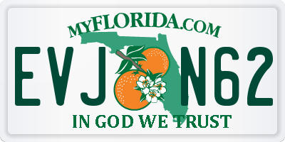 FL license plate EVJN62
