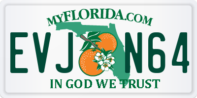 FL license plate EVJN64