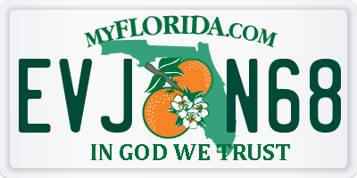FL license plate EVJN68