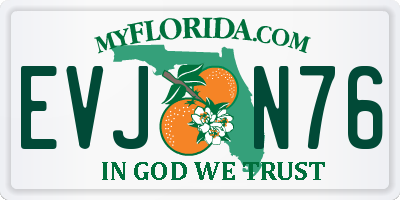 FL license plate EVJN76