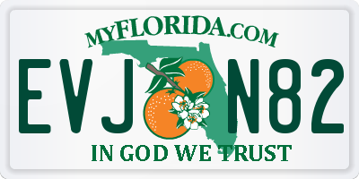 FL license plate EVJN82