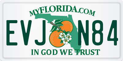 FL license plate EVJN84