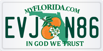 FL license plate EVJN86