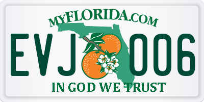 FL license plate EVJO06