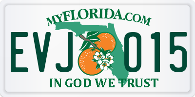 FL license plate EVJO15